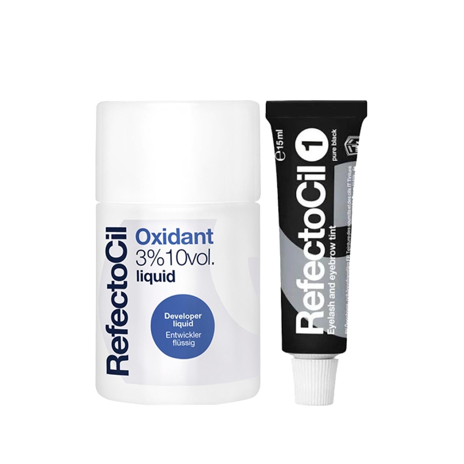 Refectocil Eyebrow and Eyelash Dye Kit No:1 - 15ml Dye + 100ml Oxidizing Agent