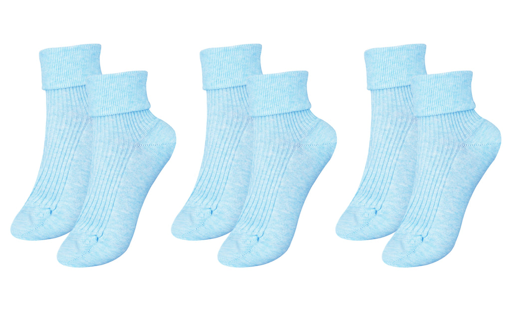 tittimitti tittimitti® 100% Organic Combed Cotton Luxury Women's Socks 3-Pack. Made in Italy. — fabric or material detail