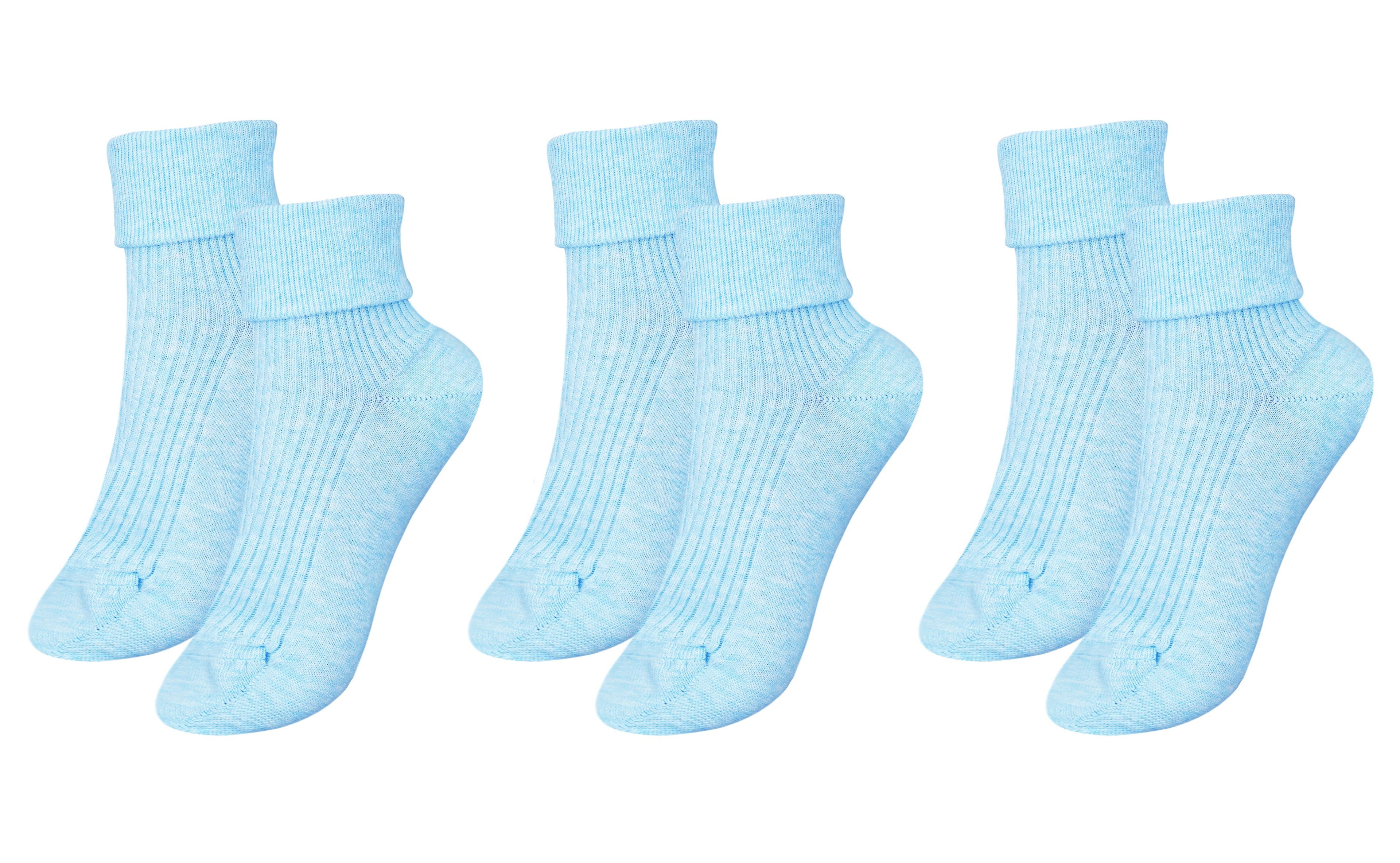 tittimitti tittimitti® 100% Organic Combed Cotton Luxury Women's Socks 3-Pack. Made in Italy. — fabric or material detail