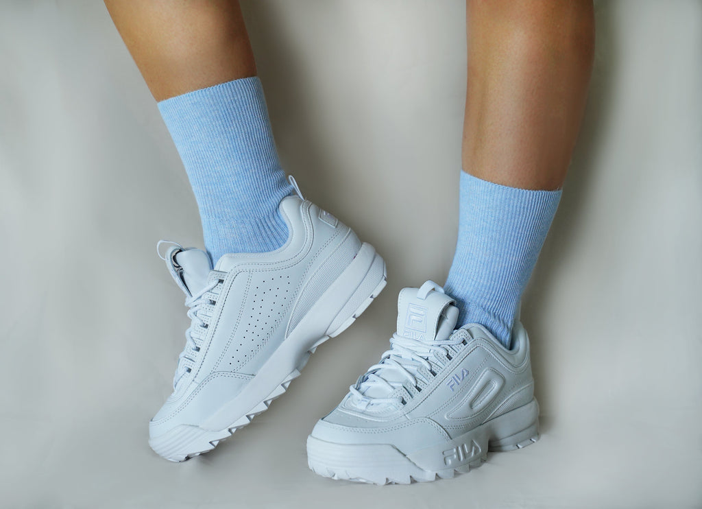tittimitti tittimitti® 100% Organic Combed Cotton Luxury Women's Socks 3-Pack. Made in Italy. — side view
