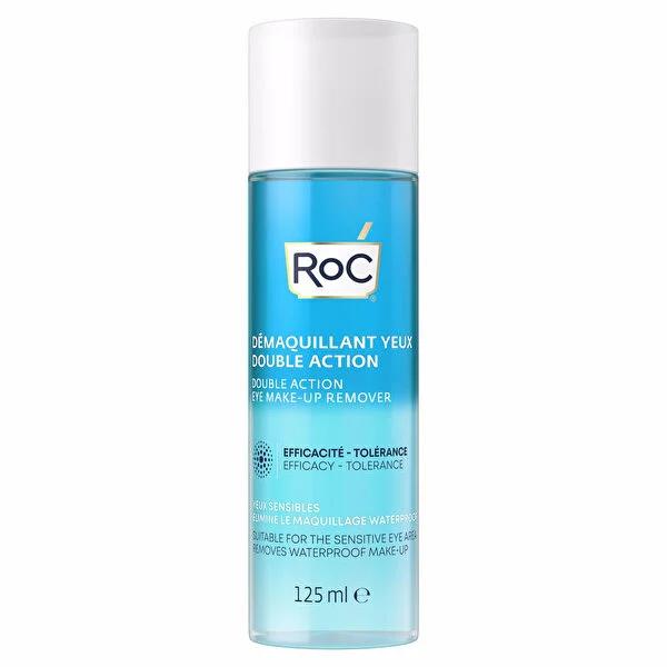 Roc Dual Action Eye Makeup Remover - Waterproof & Gentle Oil and Water Formula - 125ml Cleanser