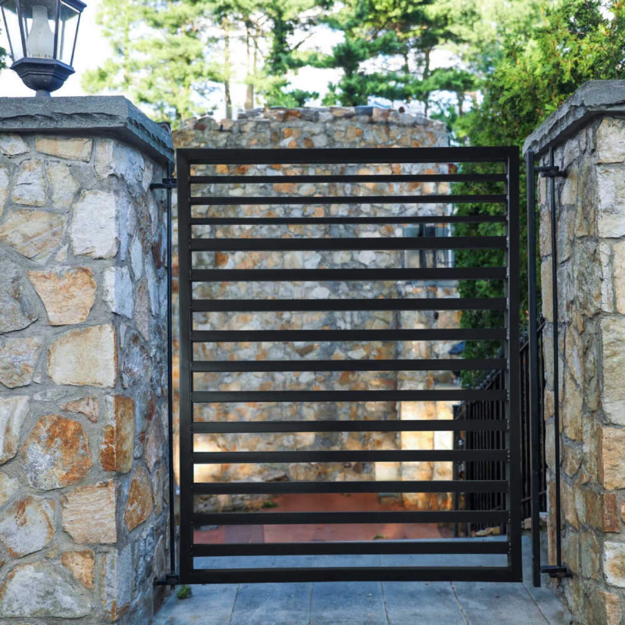 5FT Heavy-Duty Sofia Powder-Coated Galvanized Steel Pedestrian Gate (SAK12567) – SAKSBY WHOLESALE, view 4