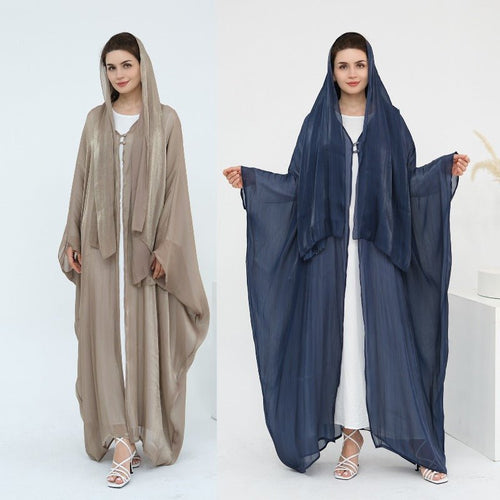 Soft Crinkle Island Cotton Batwing Cardigan 3-Piece Set (MOA228)