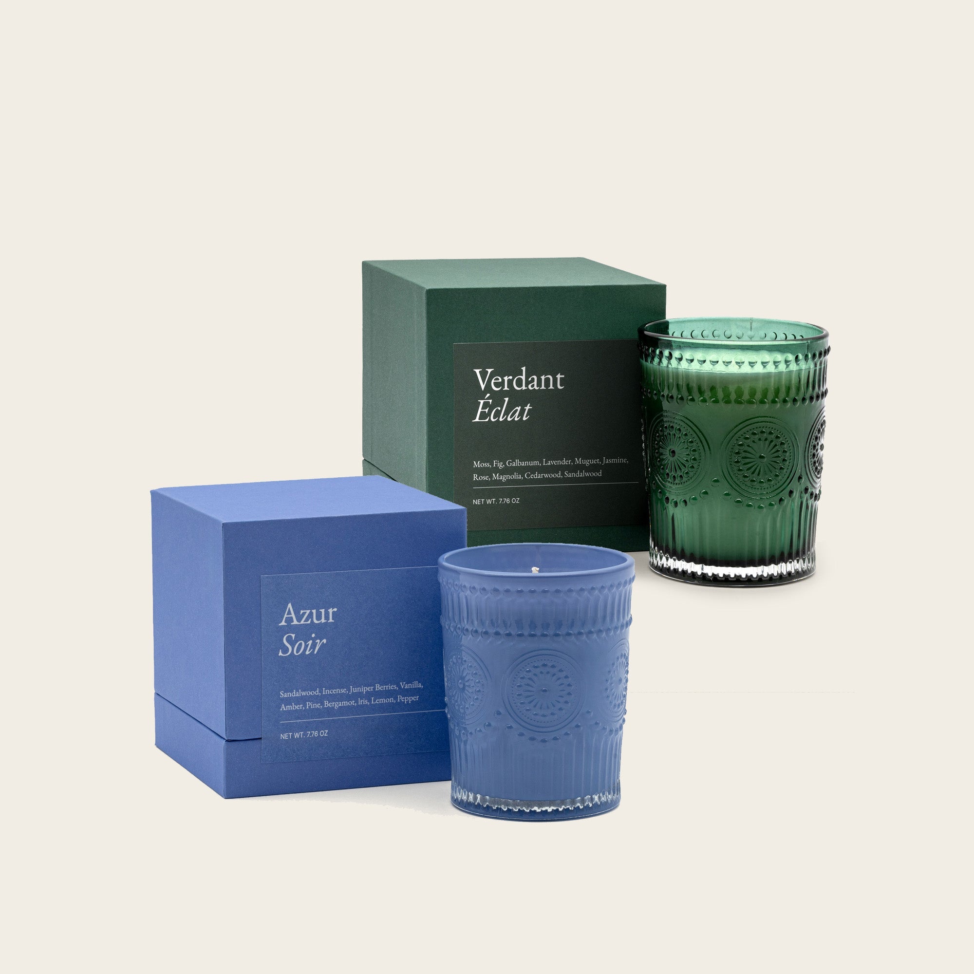 Italic Noir Swiss Scented Glass Candle — Swiss-made scented candle in noir glass vessel