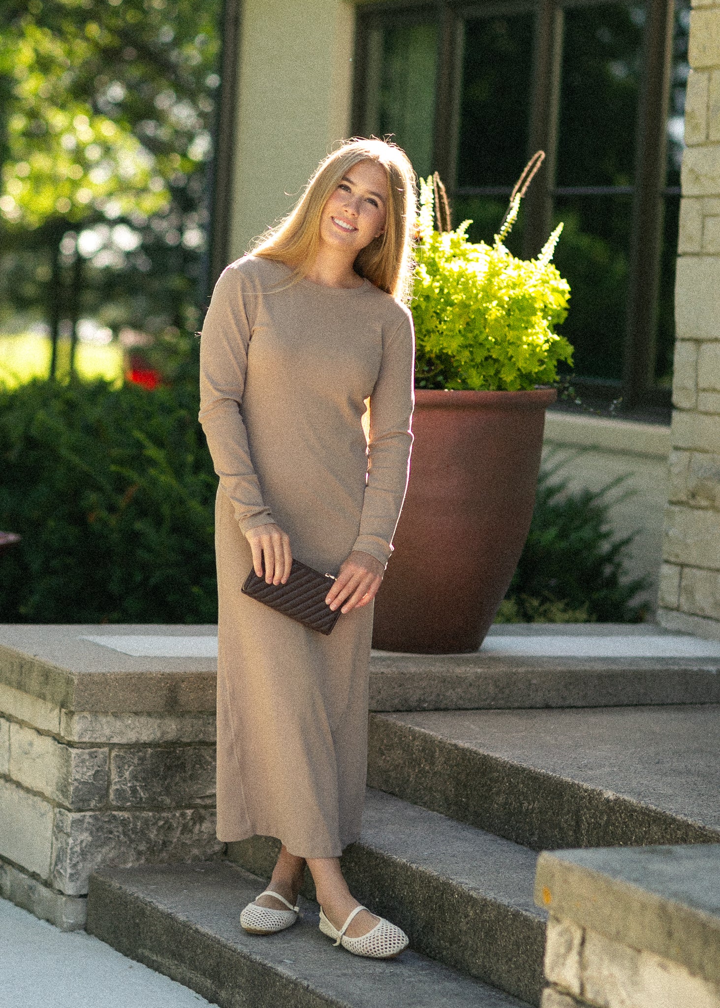 Inherit Co. Sola Knit Maxi Dress - FINAL SALE — in-use photo
