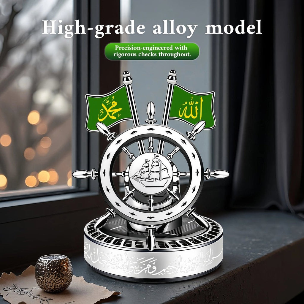 Mariam's Collection Solar-Powered Islamic Style Car Fragrance Diffuser | Auto-Rotating Aroma… — detail shot 10