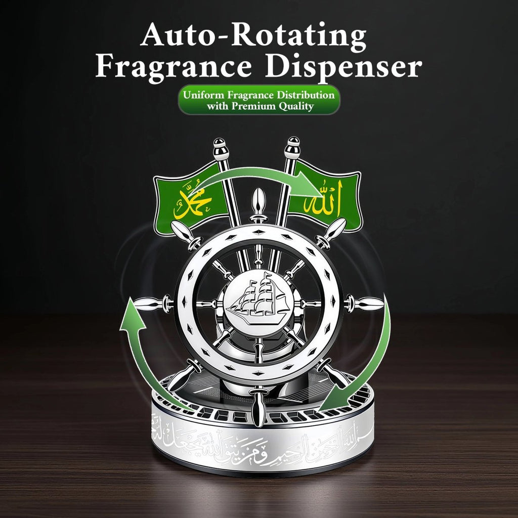 Mariam's Collection Solar-Powered Islamic Style Car Fragrance Diffuser | Auto-Rotating Aroma… — detail shot 9