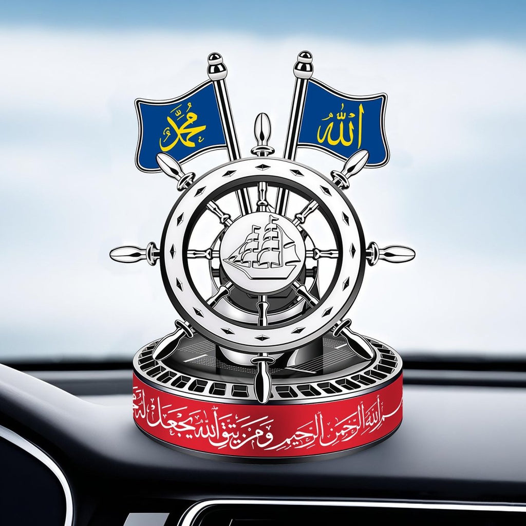 Mariam's Collection Solar-Powered Islamic Style Car Fragrance Diffuser | Auto-Rotating Aroma… — detail shot 8