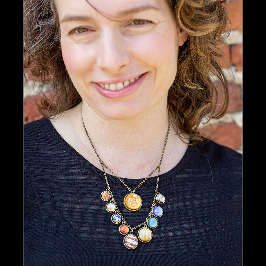Princess Awesome & Boy Wonder Solar System Necklace — construction detail