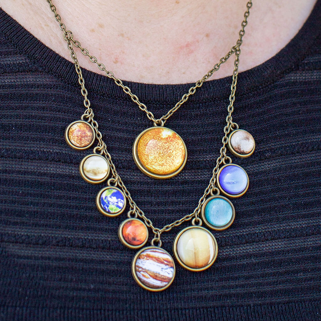 Princess Awesome & Boy Wonder Solar System Necklace — main product shot