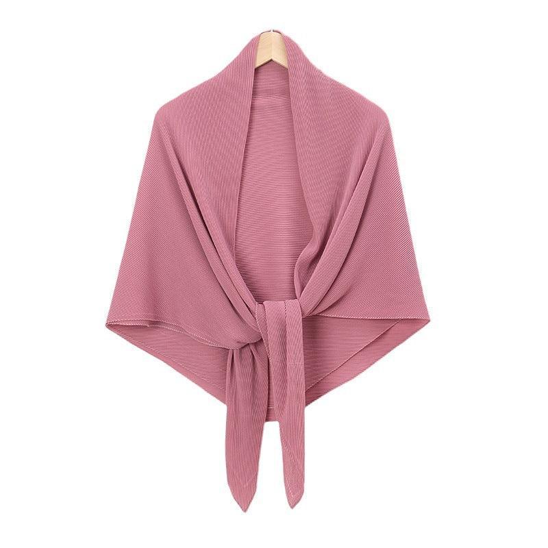 Mariam's Collection Solid Color Crinkle Chiffon Hijab - Lightweight Scarf for Women (MH040) — lifestyle worn / used context