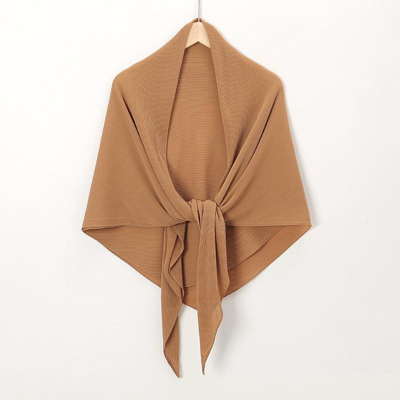 Mariam's Collection Solid Color Crinkle Chiffon Hijab - Lightweight Scarf for Women (MH040) — detail shot 9