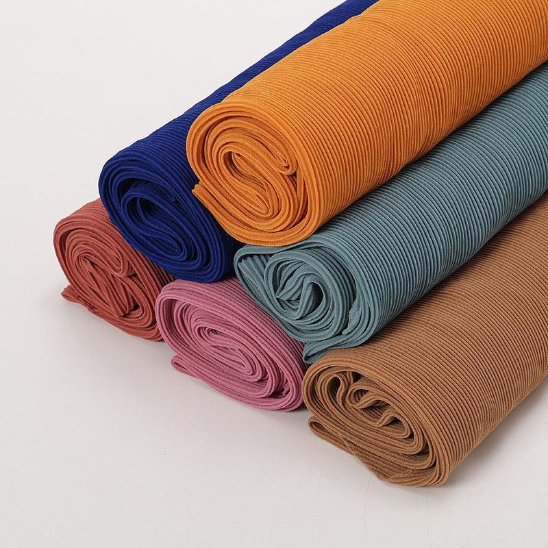 Mariam's Collection Solid Color Crinkle Chiffon Hijab - Lightweight Scarf for Women (MH040) — construction detail