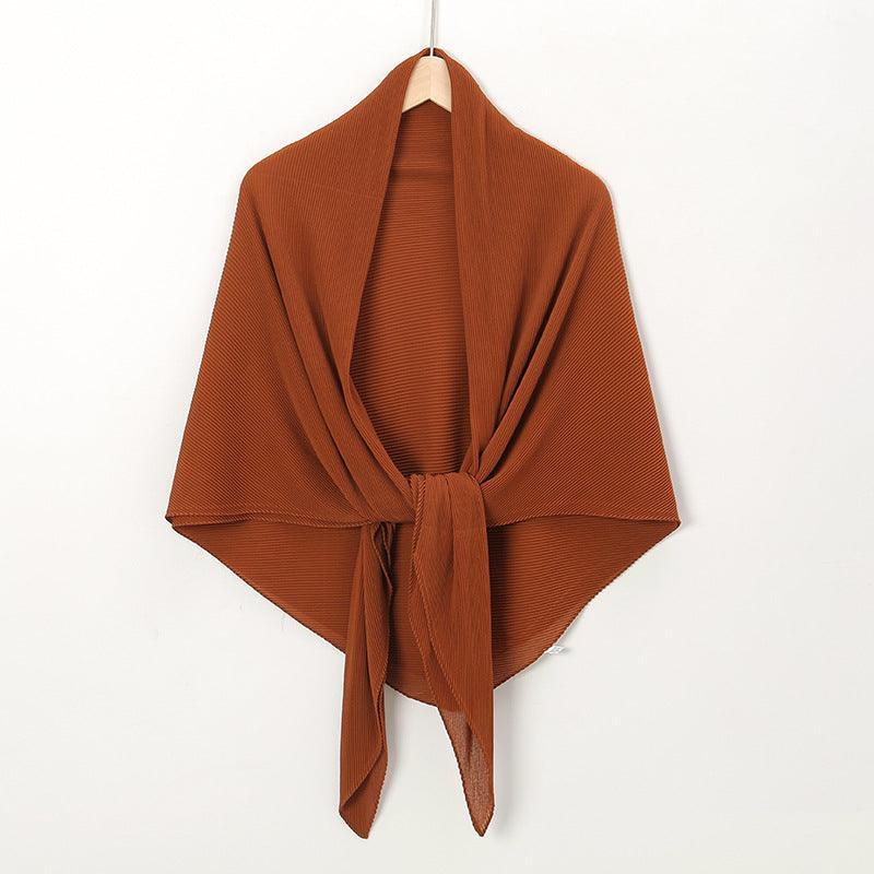 Mariam's Collection Solid Color Crinkle Chiffon Hijab - Lightweight Scarf for Women (MH040) — comparison shot