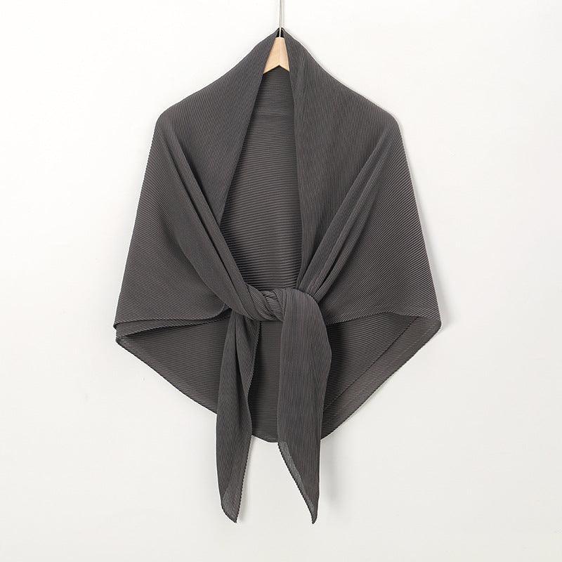 Mariam's Collection Solid Color Crinkle Chiffon Hijab - Lightweight Scarf for Women (MH040) — lifestyle context