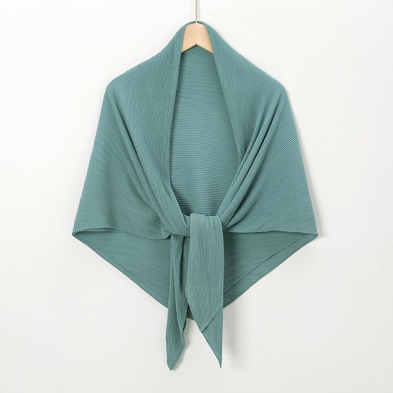 Mariam's Collection Solid Color Crinkle Chiffon Hijab - Lightweight Scarf for Women (MH040) — color detail