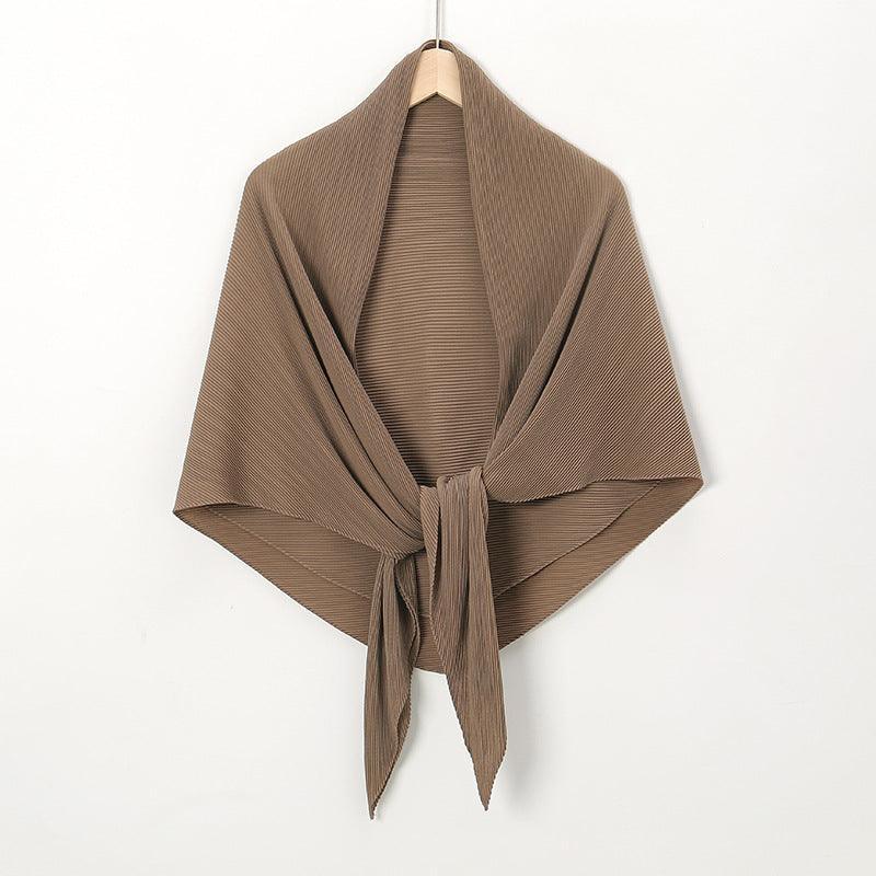 Mariam's Collection Solid Color Crinkle Chiffon Hijab - Lightweight Scarf for Women (MH040) — detail shot 10