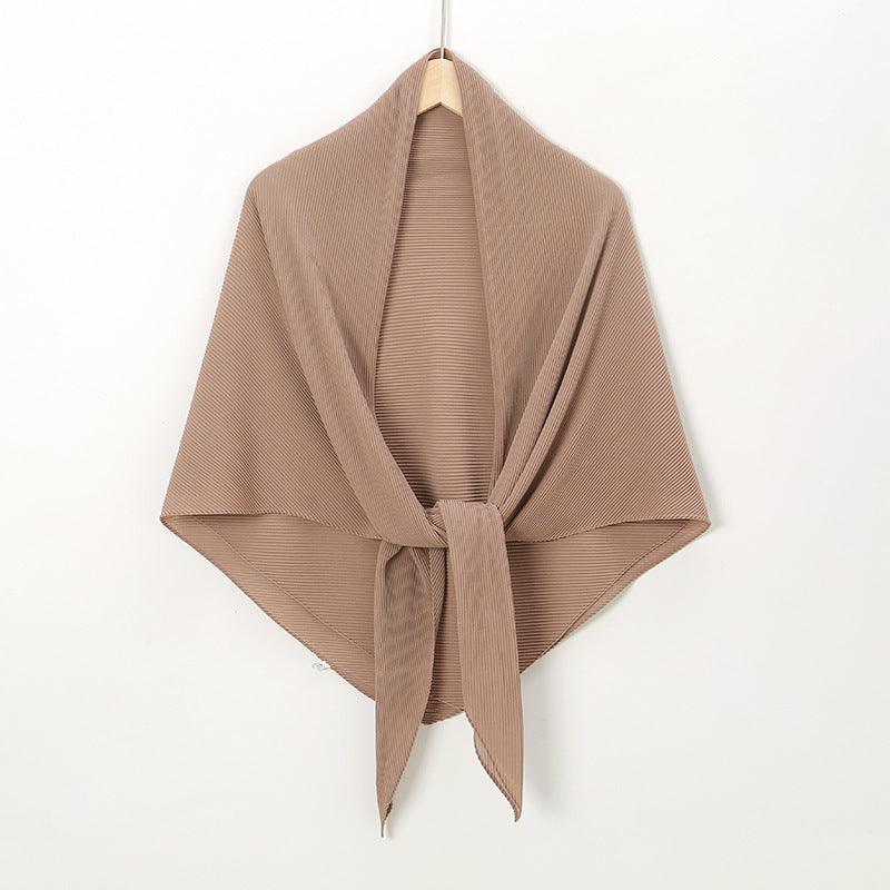 Mariam's Collection Solid Color Crinkle Chiffon Hijab - Lightweight Scarf for Women (MH040) — comparison shot