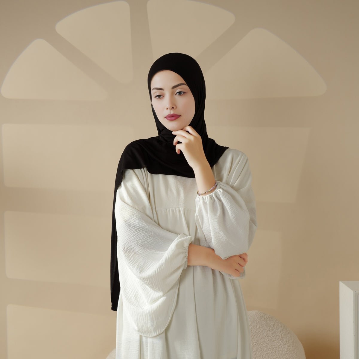 Mariam's Collection Mariam's Collection Solid Color Hijab With Basic Headscarf Cap (MH038) — main product shot