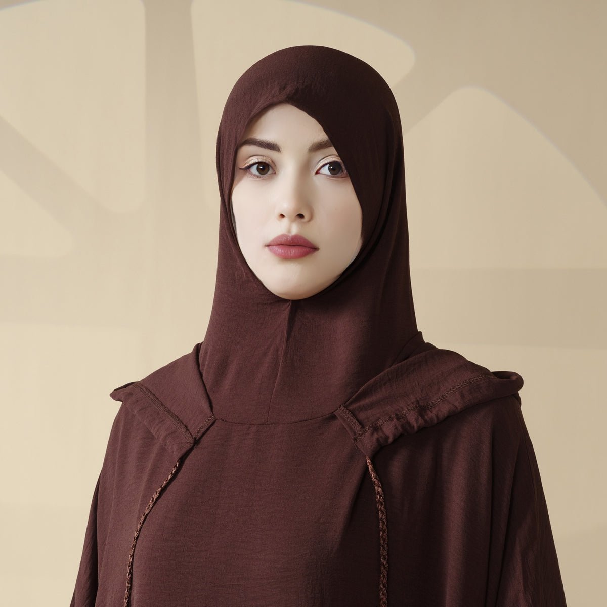 Mariam's Collection Solid Stylish Jilbab With A Hood | Crepe Jilbab With Attached Hood (MJ015) — main product shot