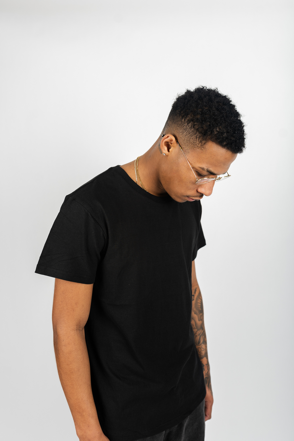 Superline Soft Style T-Shirt — Superline branding close-up