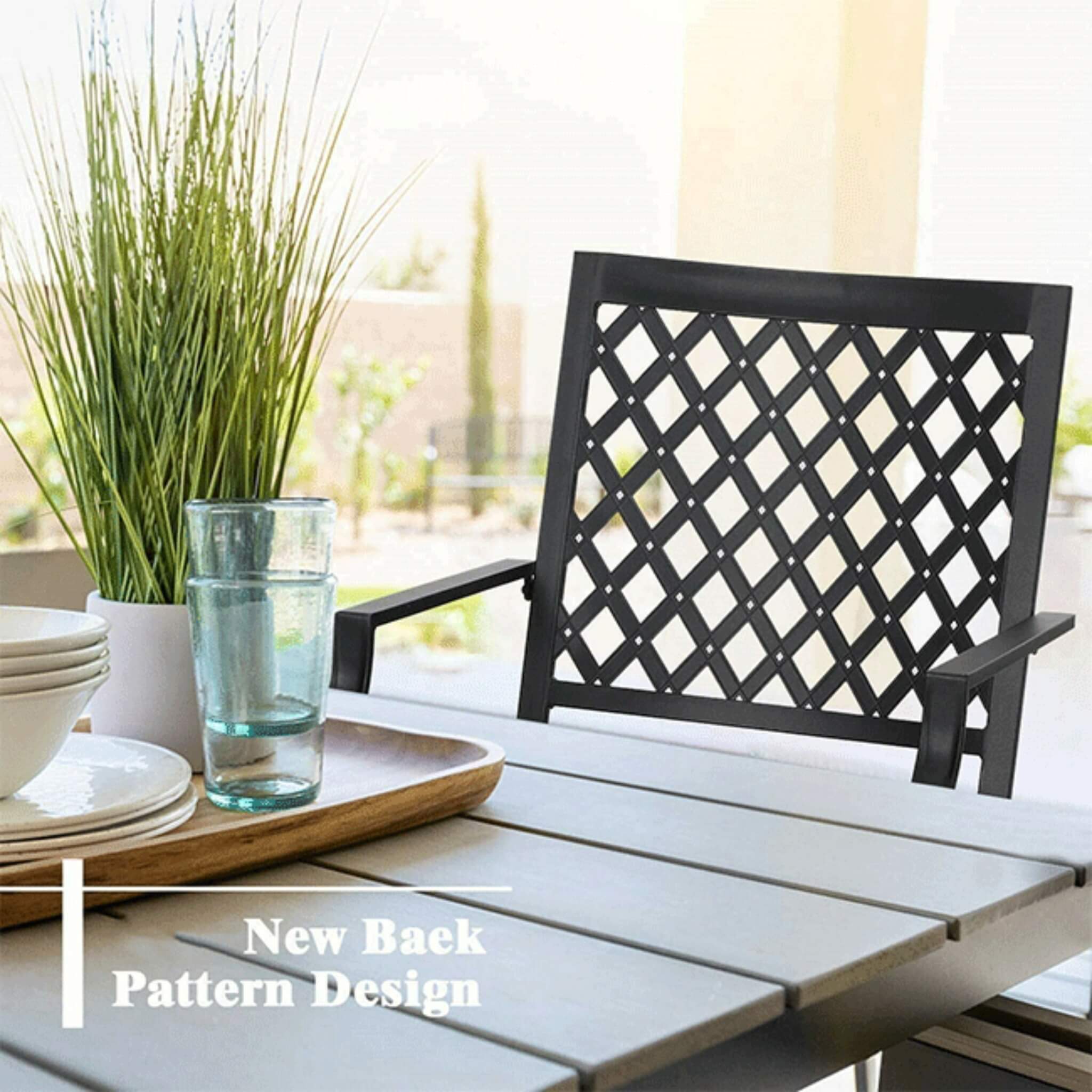 Sophia & William Outdoor Gas Fire Pit Table Set W/ Cushioned Swivel Dining Chairs, 5PCS (SAK63872) – SAKSBY WHOLESALE, view 7