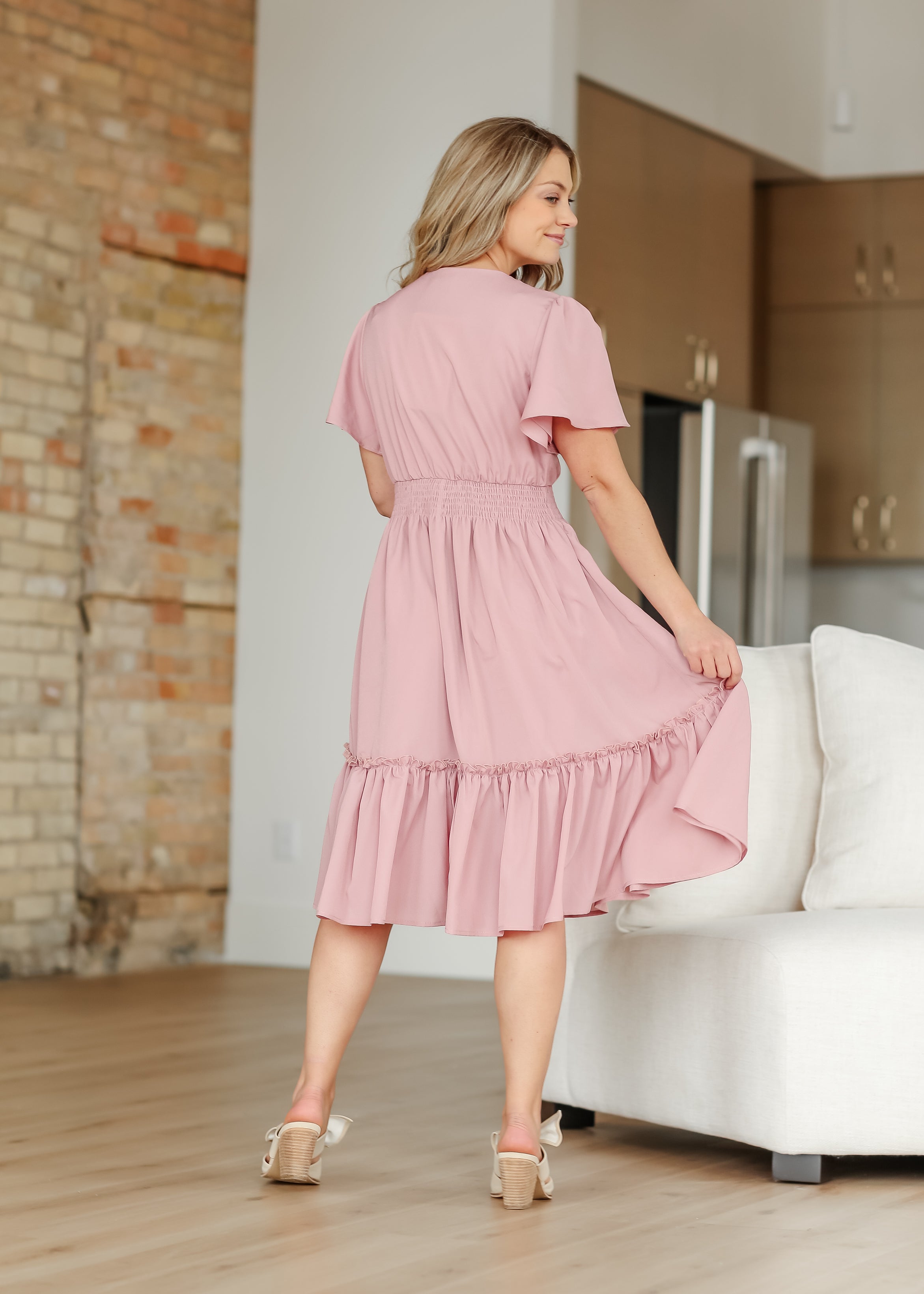 Inherit Co. Sophie V-Neck Midi Dress — feature highlight