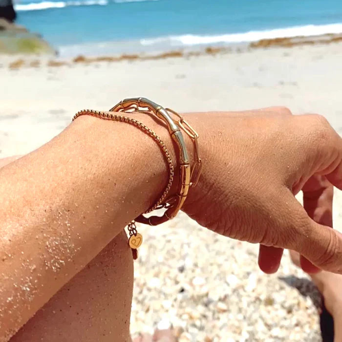 SORI STYLE Bamboo Cuff Bangle Bracelet - Sori Style — side view