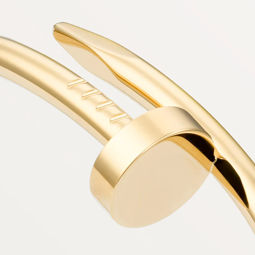 SORI STYLE Elegant Nail Bracelet -Minimalist Screw Bangle Jewelry — side view
