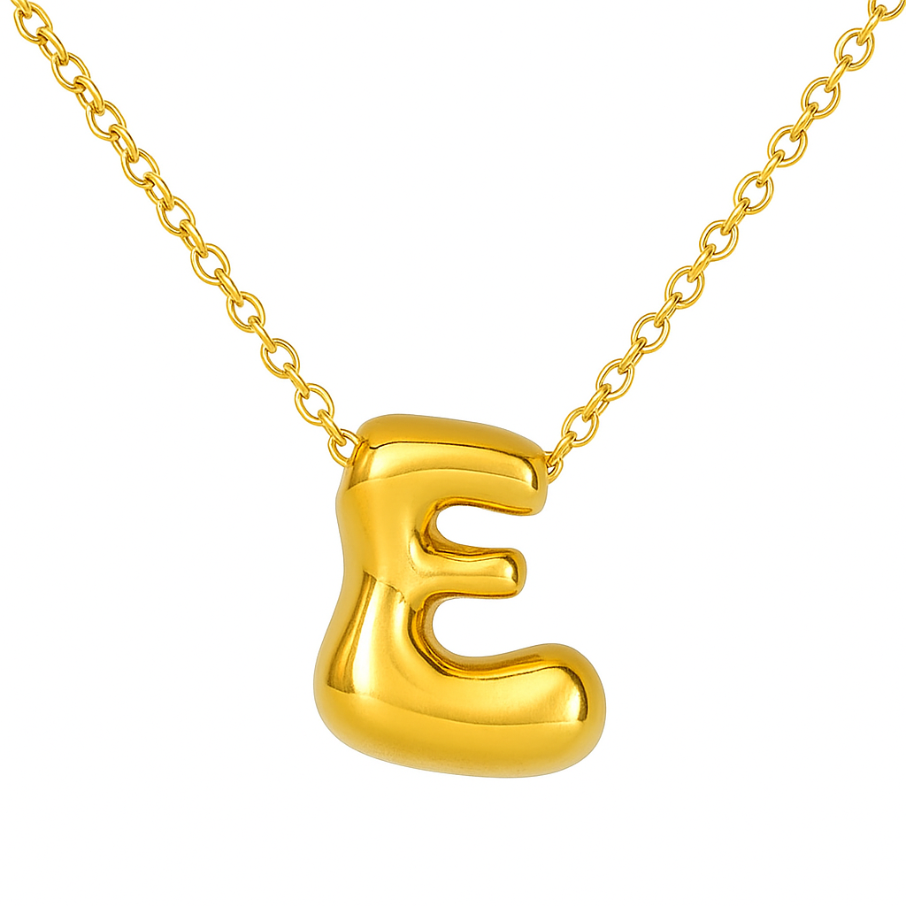 SORI STYLE Initial Bubble Letter Necklace — size reference