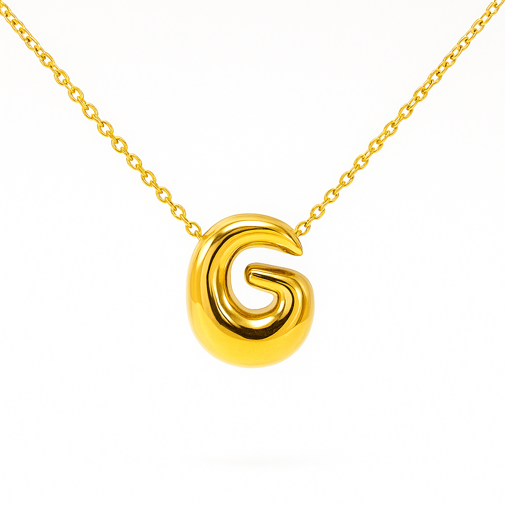 SORI STYLE Initial Bubble Letter Necklace — packaging