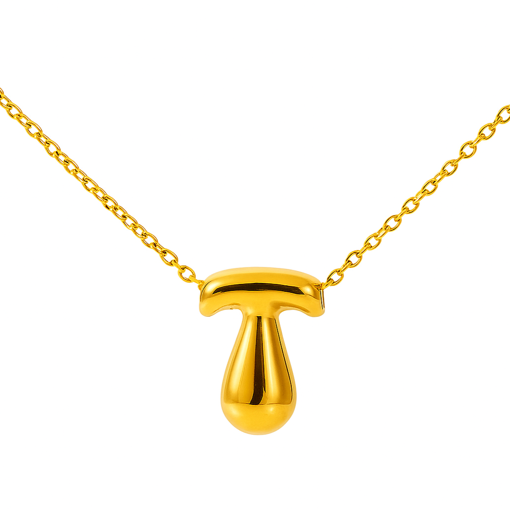 SORI STYLE Initial Bubble Letter Necklace — size reference
