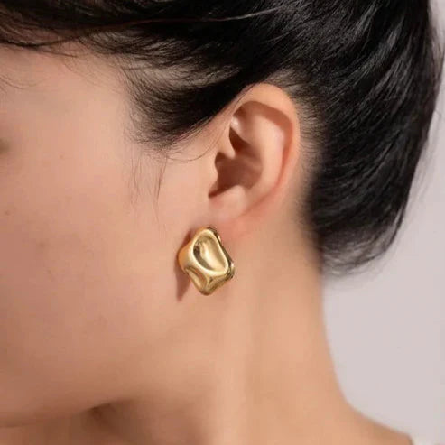 Chunky Stud Earrings - Bold & Stylish Statement Jewelry — view 3