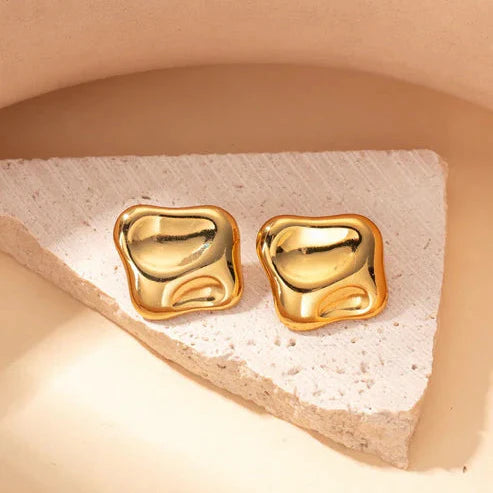 Chunky Stud Earrings - Bold & Stylish Statement Jewelry — view 5