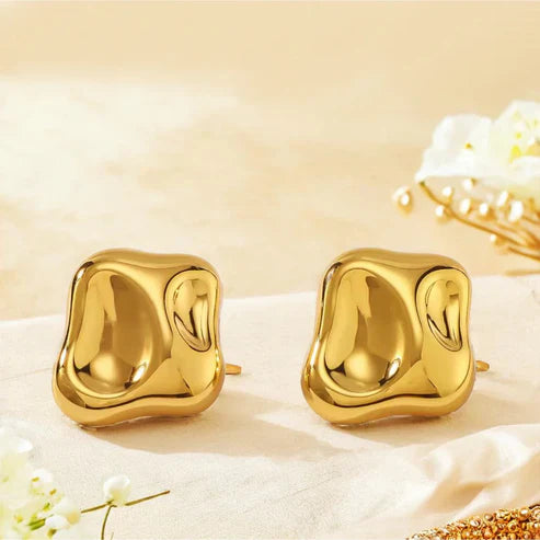 Chunky Stud Earrings - Bold & Stylish Statement Jewelry — view 4
