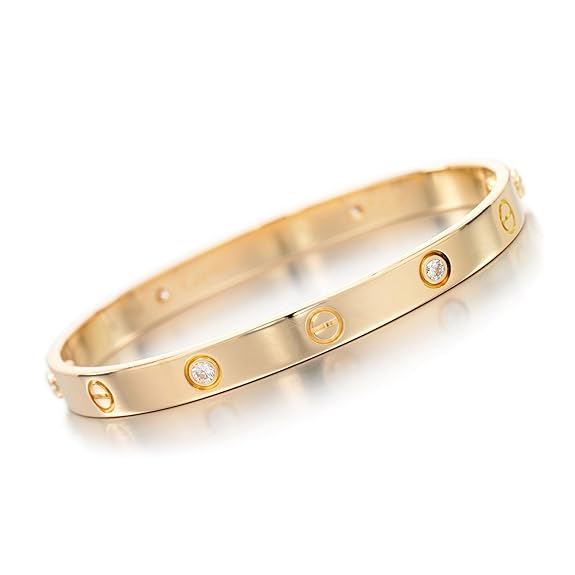 SORI STYLE Elegant Diamond Screw Bangle Bracelet — detail close-up