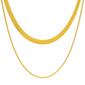 SORI STYLE Double Layer Snake Chain Necklace — main product shot