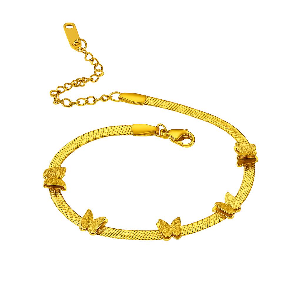SORI STYLE Elegant Butterfly Charm Bracelet — main product shot