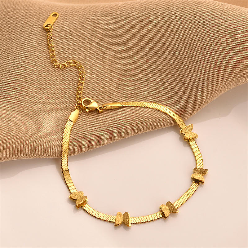 SORI STYLE Elegant Butterfly Charm Bracelet — detail close-up