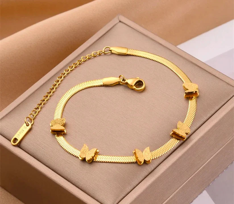 SORI STYLE Elegant Butterfly Charm Bracelet — lifestyle context