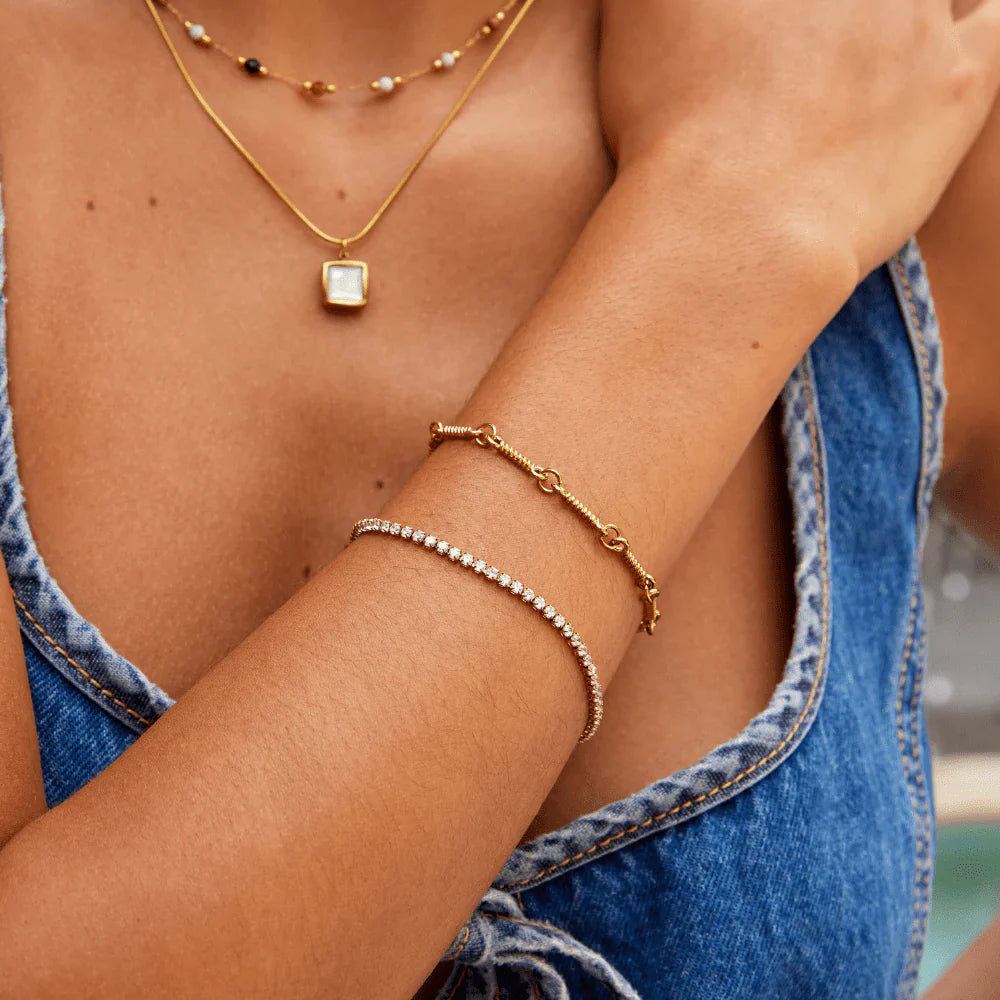 SORI STYLE Elegant Tennis Bracelet — side view