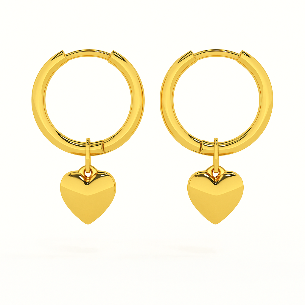 SORI STYLE Small Heart Hoop Earrings — main product shot