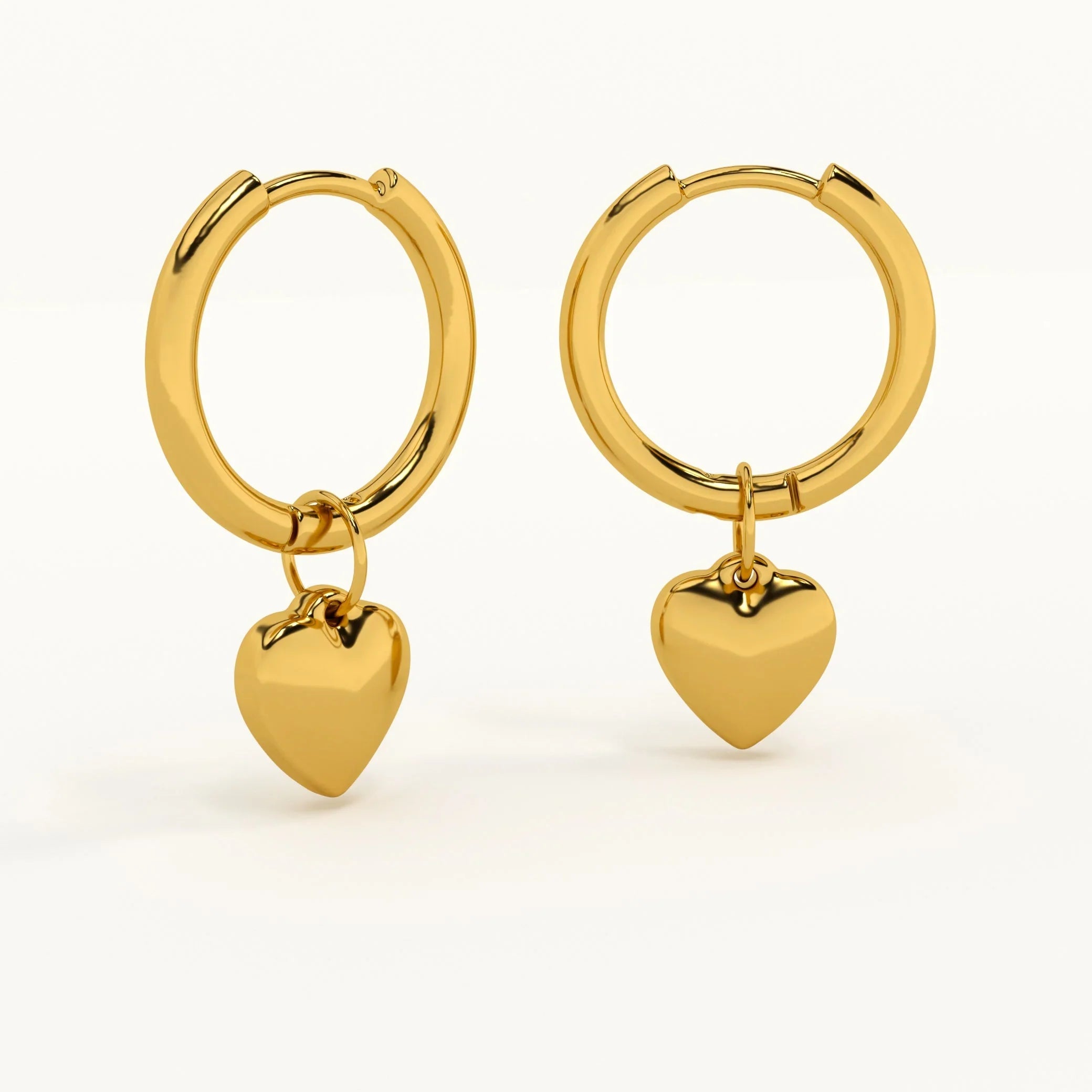 SORI STYLE Small Heart Hoop Earrings — lifestyle context