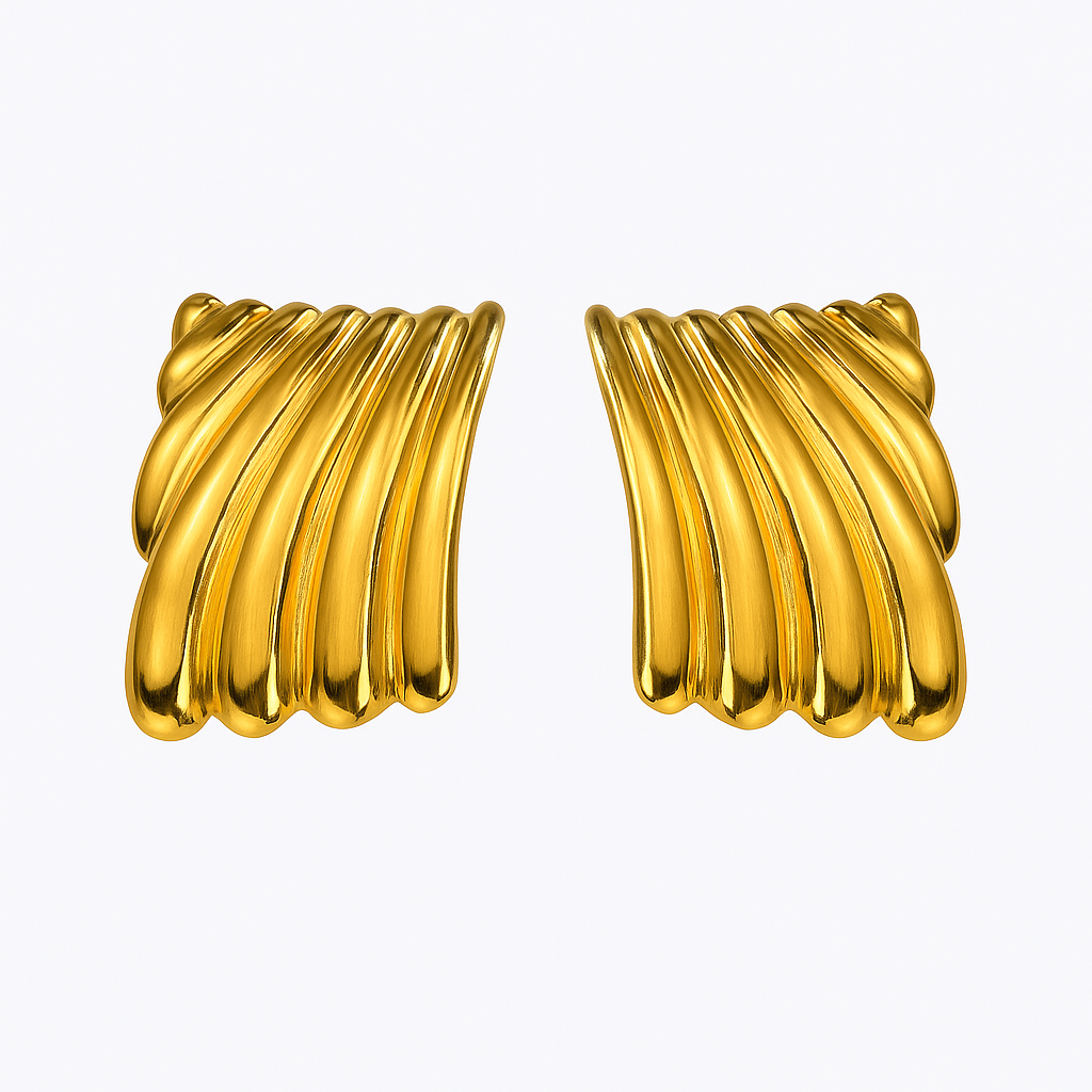 SORI STYLE Wave Statement Earrings-Bold & Elegant — main product shot