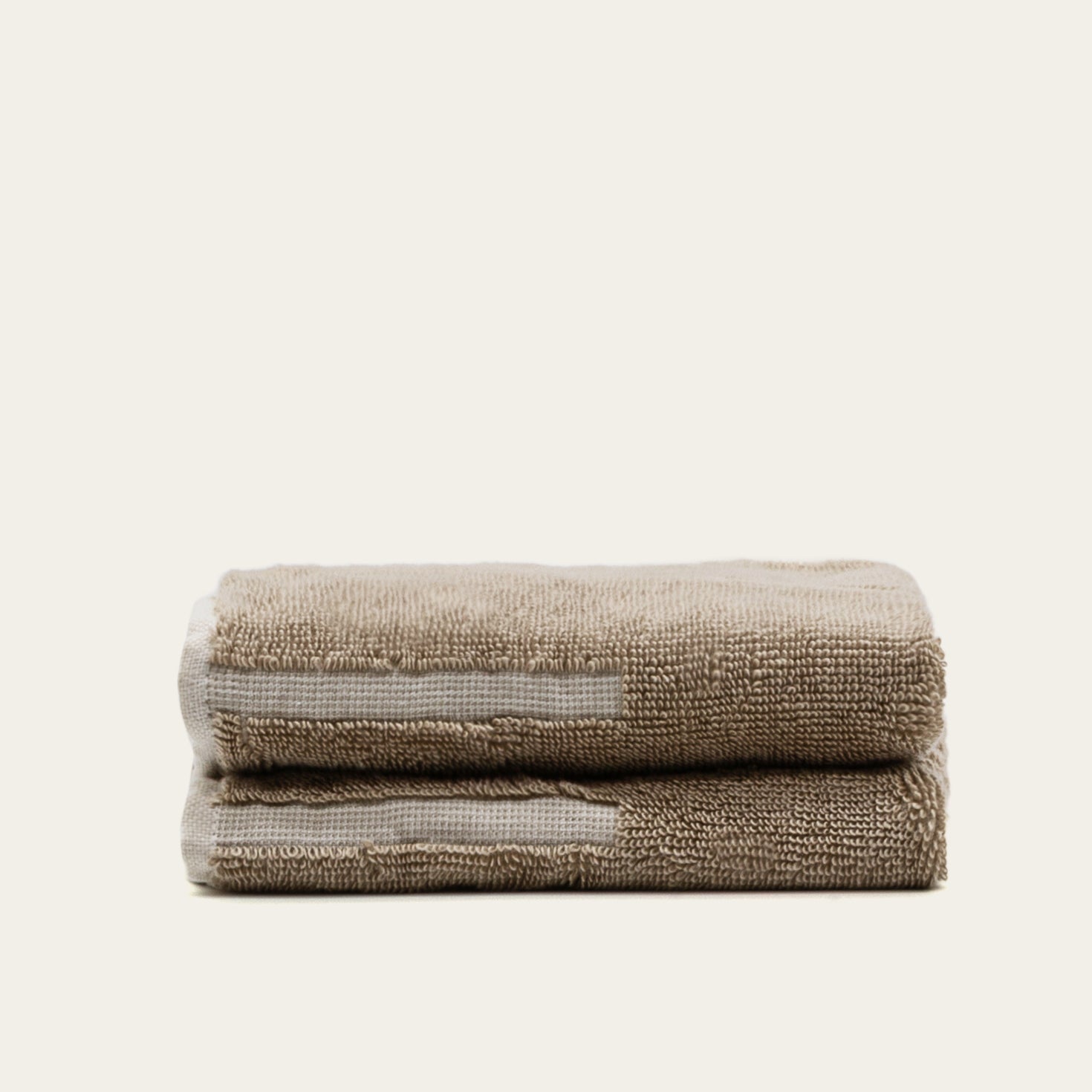 Italic Sorrel Towels — in-use photo