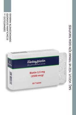 Nutrafarm Medohbiotin 2.5mg Biotin Supplement for Hair, Skin, and Nails - 60 Tablets