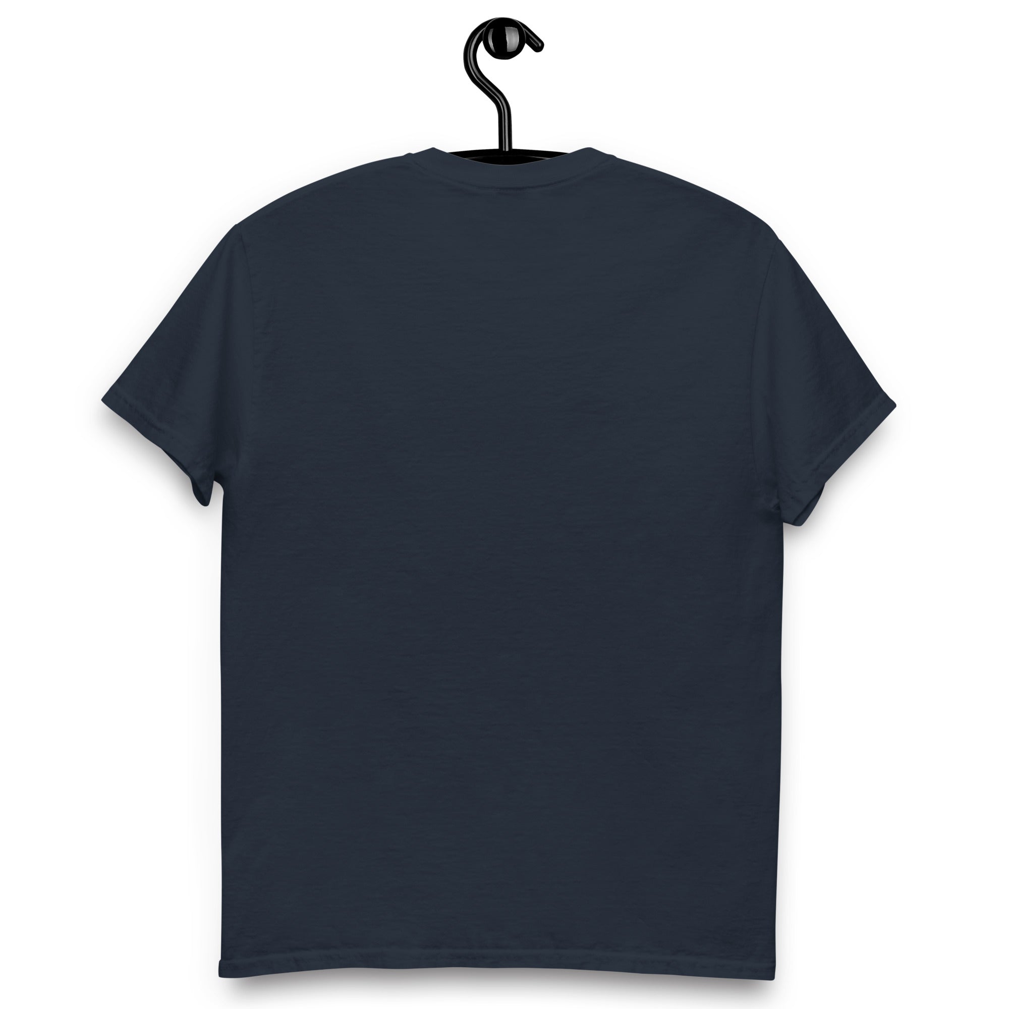 Darn Good Yarn Space Cat Yarn Explorer T-Shirt — Darn Good Yarn branding close-up