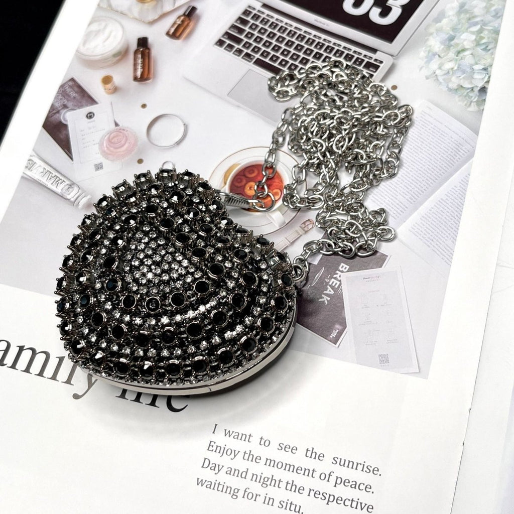 Mariam's Collection Sparkling Heart-Shaped Crossbody Bag Everyday Glam Diamond-Studded Mini Purse… — lifestyle context