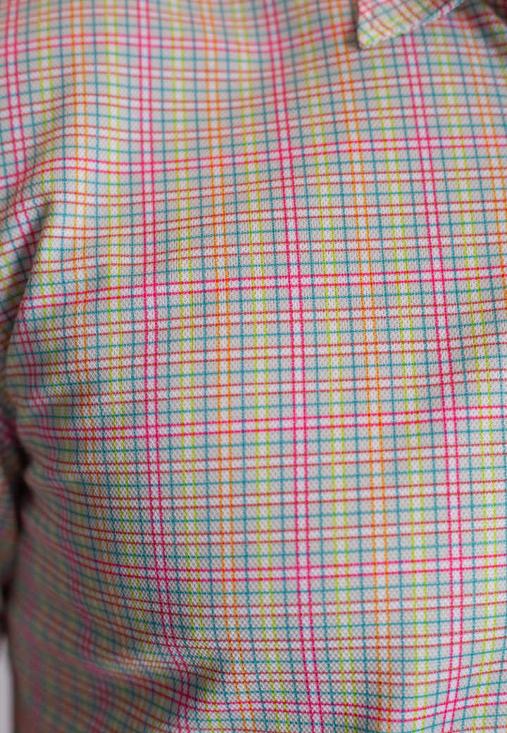 Buki Spectrum Check Long Sleeve Tech Shirt — side view