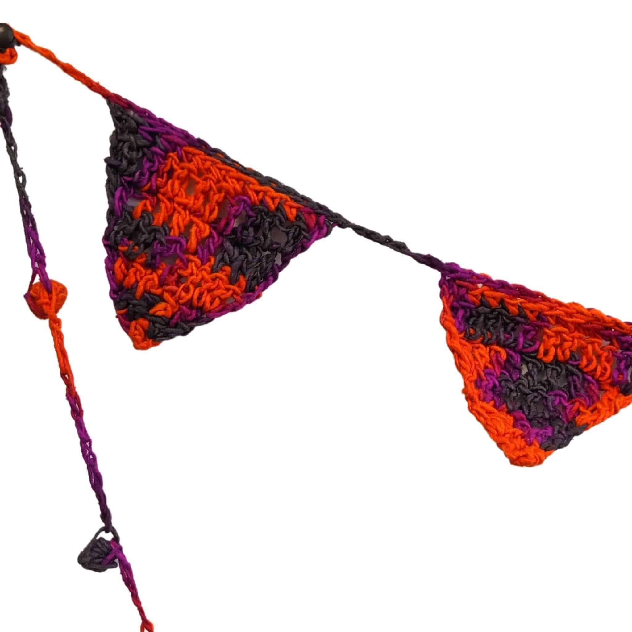 Darn Good Yarn Darn Good Yarn Spooky Chic Halloween Bunting Crochet Kit — lifestyle worn / used context